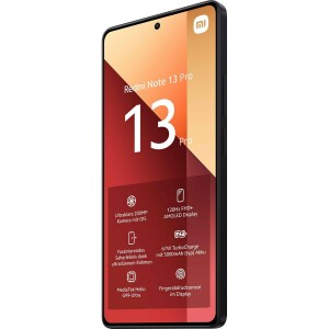 Smartphone Xiaomi REDMI NOTE 13 PRO 6,67" HELIO G99 ULTRA 8 GB RAM 256 GB Zwart Midnight black