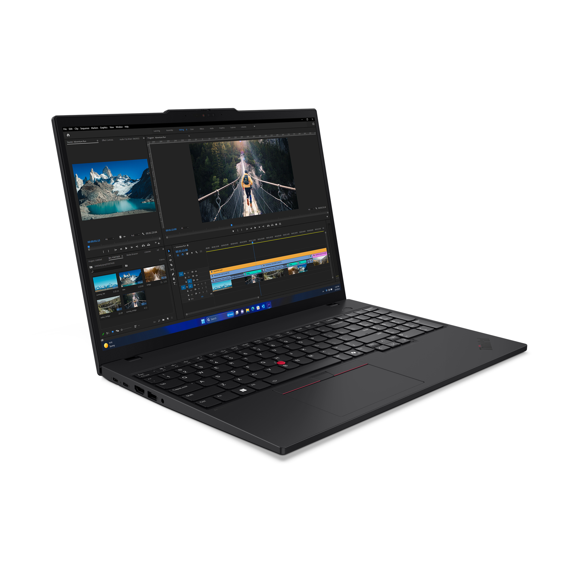 Lenovo ThinkPad T16 Gen 3 Intel Core Ultra 7 155U Laptop 40,6 cm (16") WUXGA 16 GB DDR5-SDRAM 512 GB SSD Wi-Fi 6E (802.11ax) Windows 11 Pro Zwart - Afbeelding 8