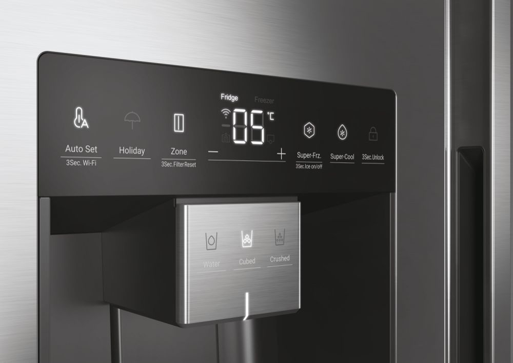 Haier SBS 90 Serie 5 HSW59F18EIMM amerikaanse koelkast Vrijstaand 601 l E Platina, Roestvrijstaal - Afbeelding 19