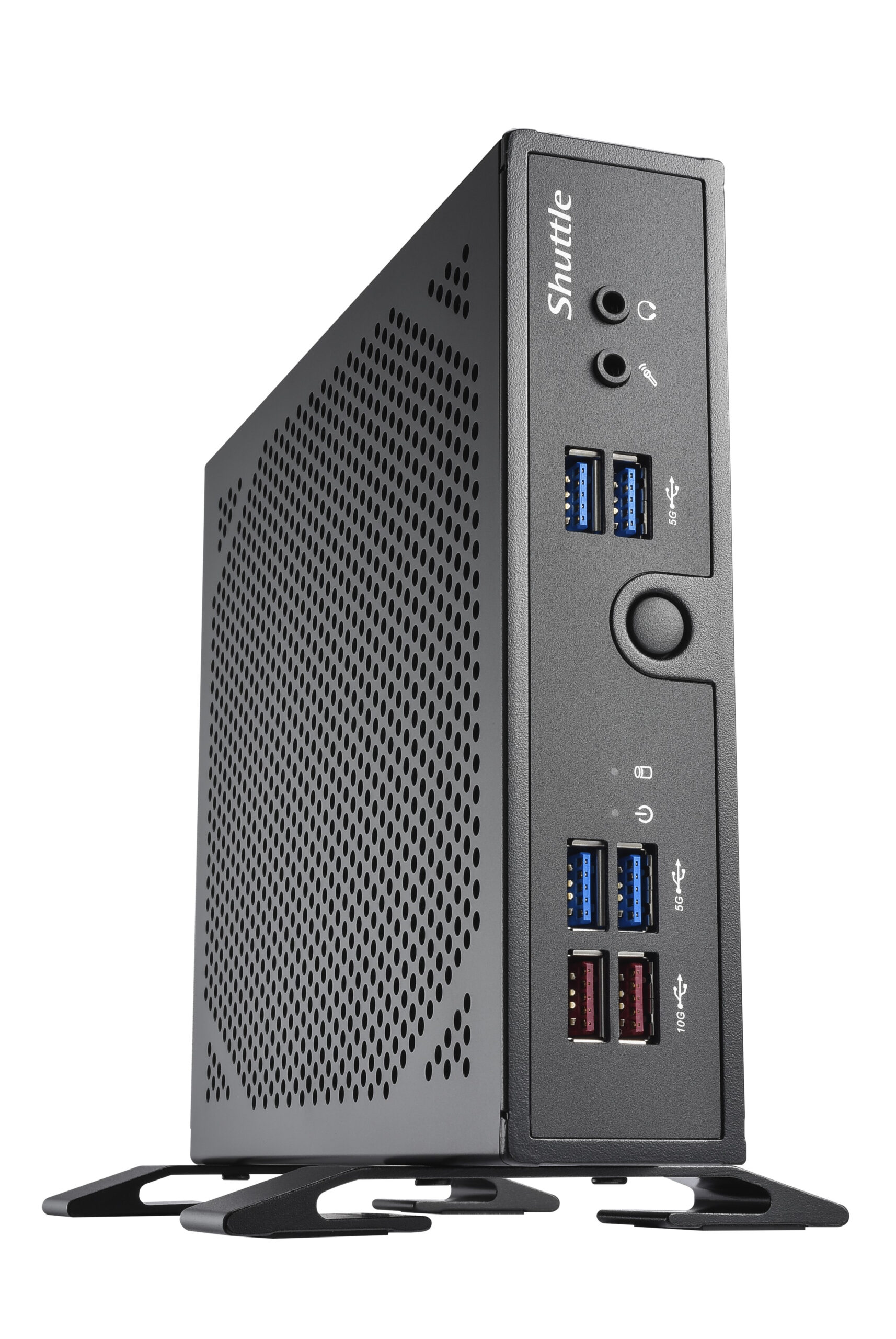 Shuttle XPC slim Barebone DS50U, Intel Celeron 7305, 2x LAN (1x 2.5Gbit ,1x 1Gbit), 1xCOM,1xHDMI,1xDP, 1x VGA, ventilatorloos , 24/7 permanent gebruik - Afbeelding 2