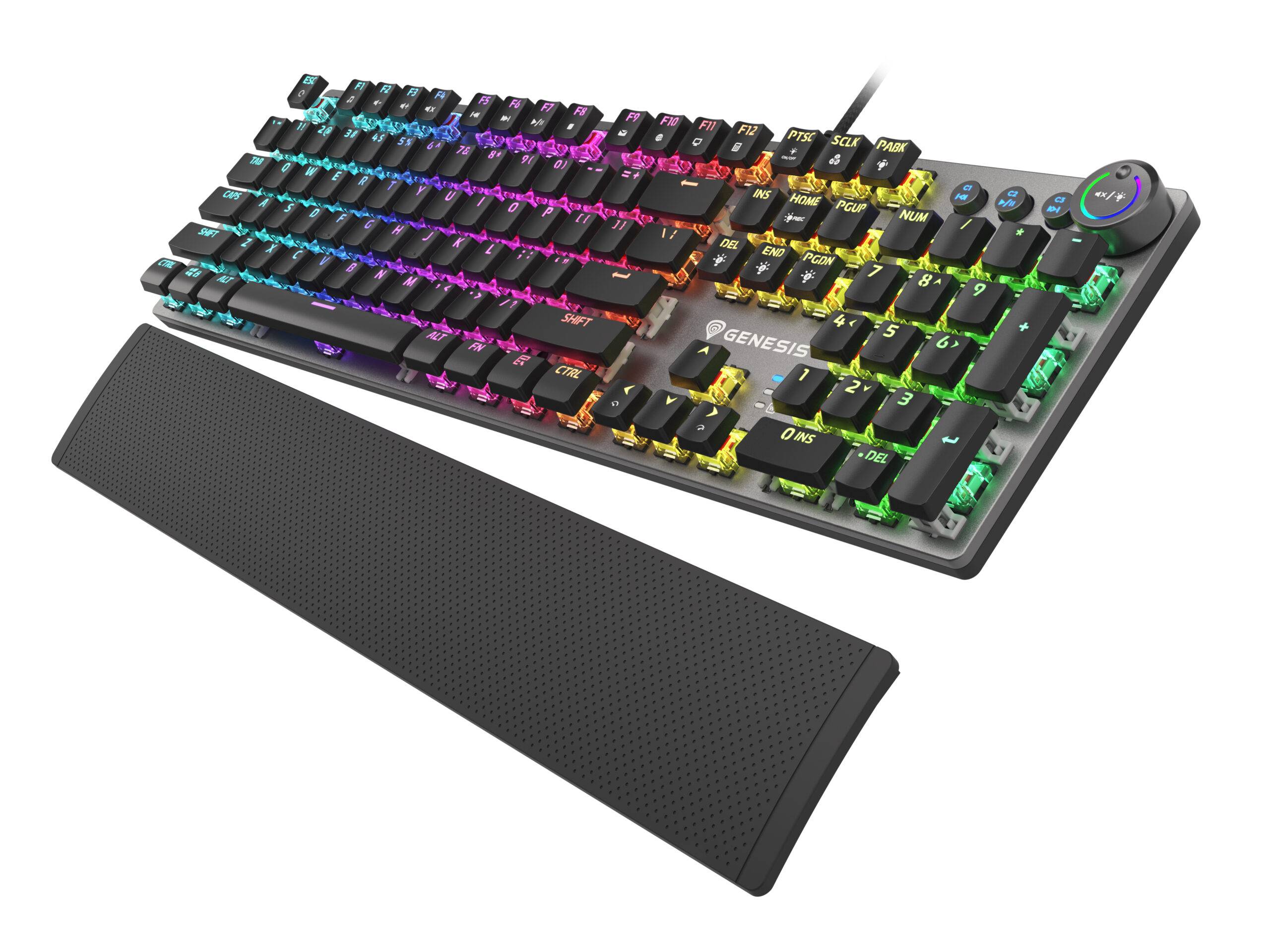 GENESIS Thor 400 RGB toetsenbord Gamen USB QWERTY US International Zwart, Donkergrijs - Afbeelding 6