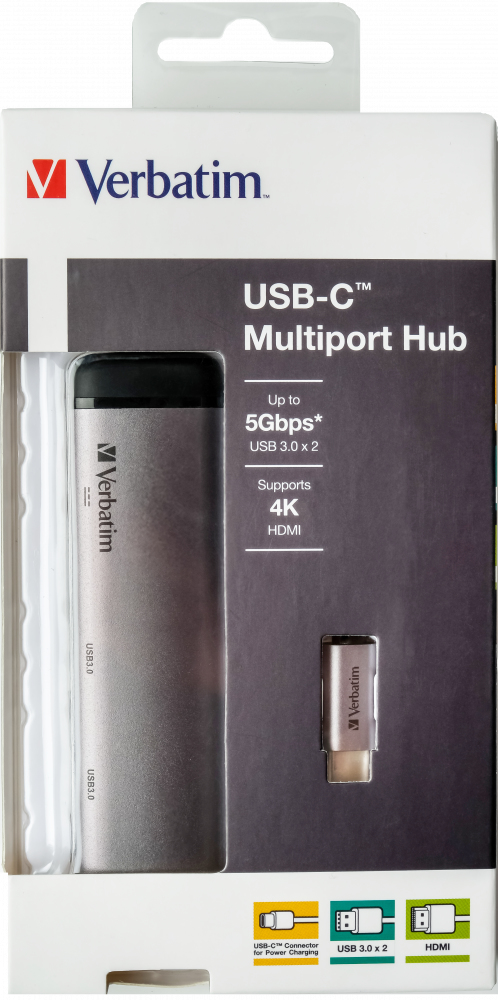 Verbatim USB-C-multipoort-hub USB 3.0 , HDMI - Afbeelding 2