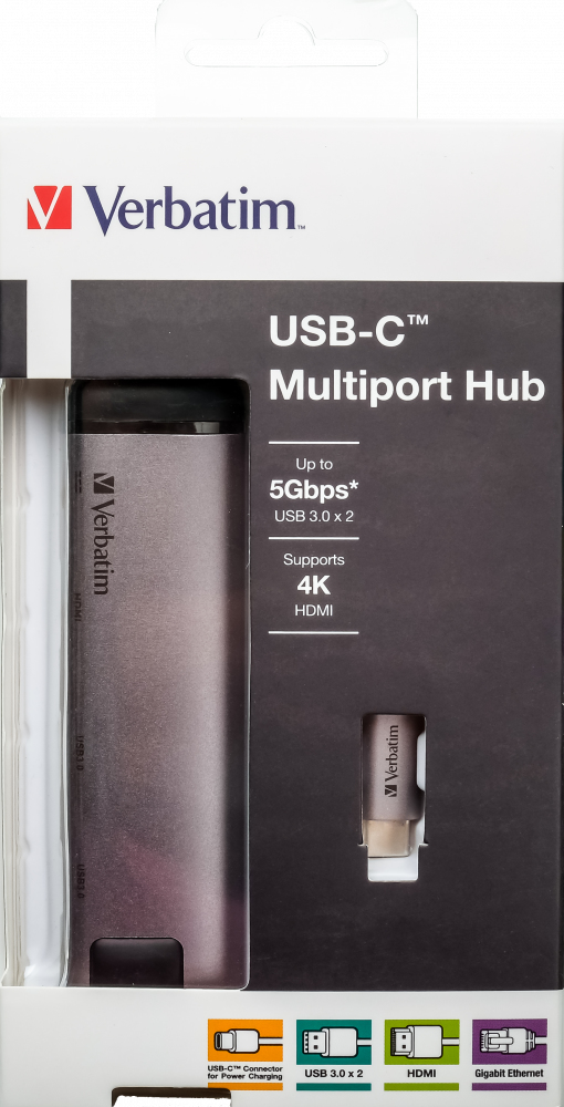 Verbatim USB-C-multipoort-hub USB 3.0 , HDMI , Gigabit-ethernet - Afbeelding 2