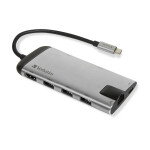 Verbatim USB-C-multipoort-hub USB 3.0 , HDMI , Gigabit-ethernet , SD/microSD