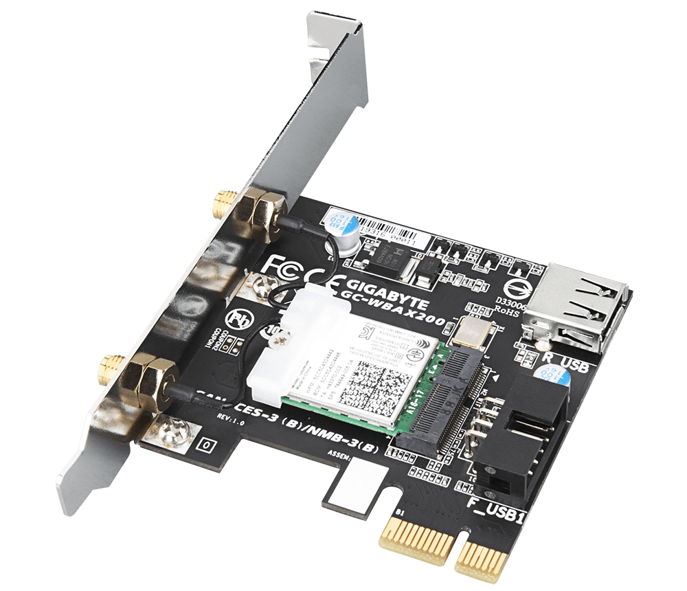 GIGABYTE GC-WBAX200 netwerkkaart Intern WLAN / Bluetooth 2400 Mbit/s - Afbeelding 2