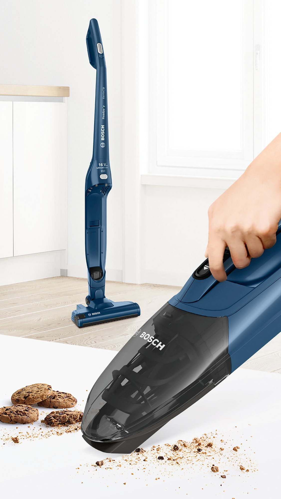 Bosch Serie 2 BBHF216 handstofzuiger Blauw Zakloos - Afbeelding 2
