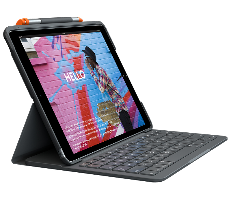 Logitech Slim Folio QWERTZ Duits Bluetooth Grafiet