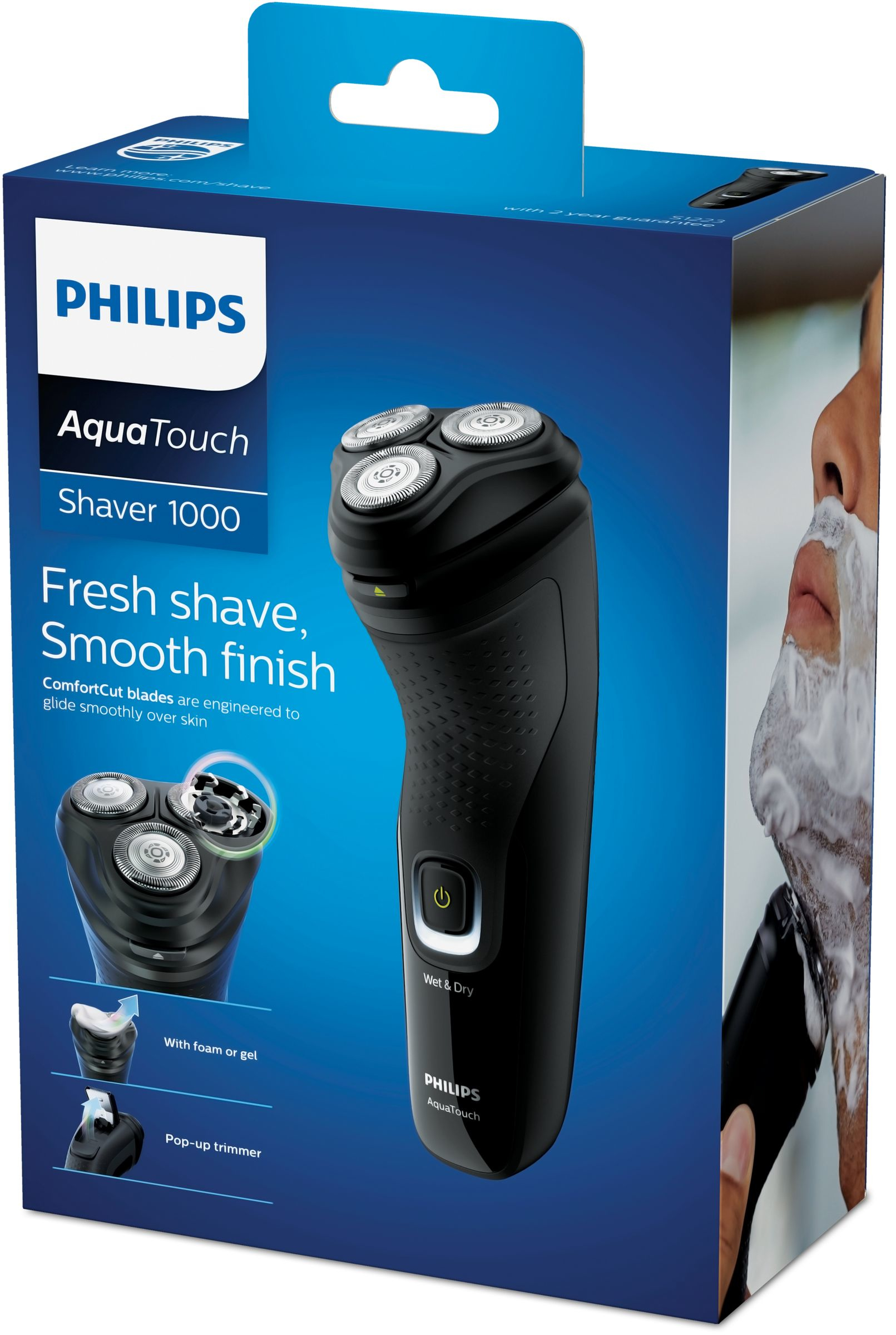 Philips 1000 series S1223/41 scheerapparaat Roterend scheerapparaat Trimmer Zwart - Afbeelding 2