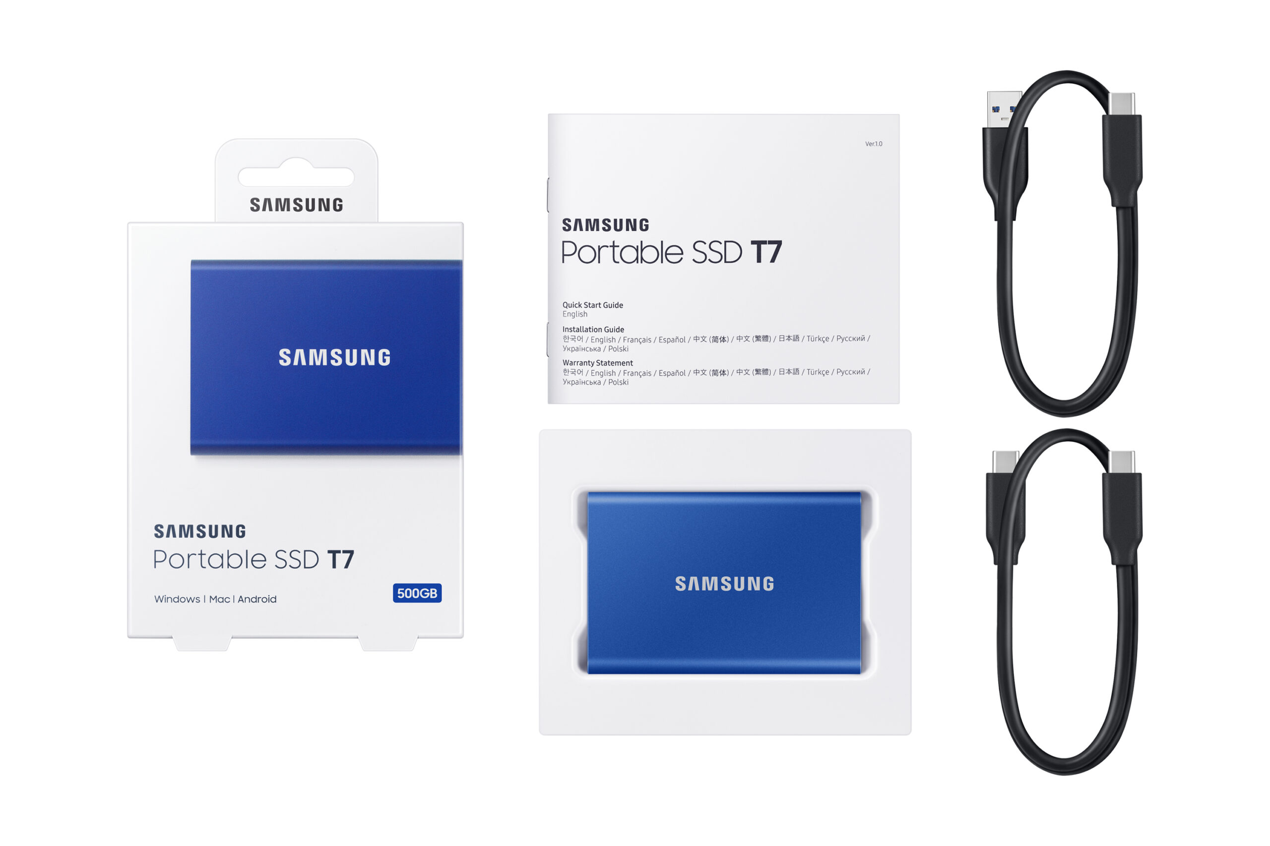 Samsung Portable SSD T7 500 GB Blauw - Afbeelding 12
