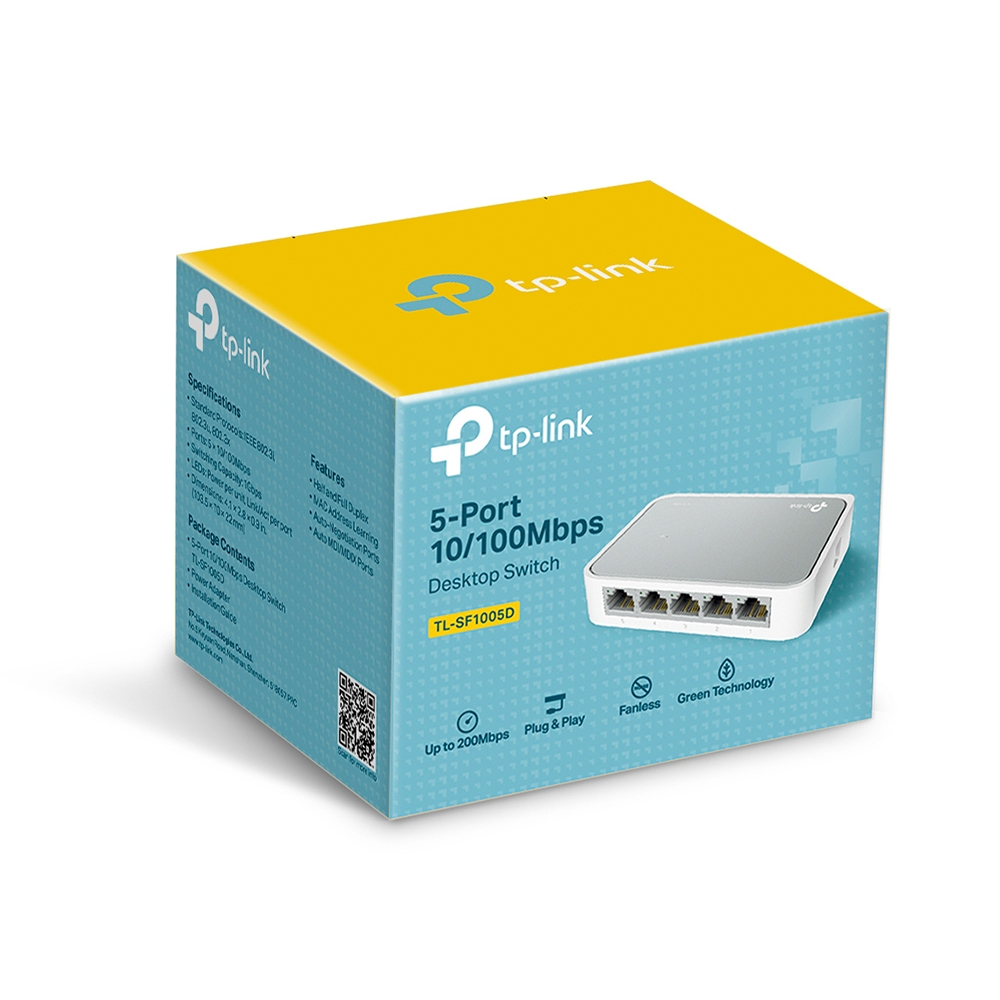 TP-Link TL-SF1005D Managed Fast Ethernet (10/100) Wit - Afbeelding 3