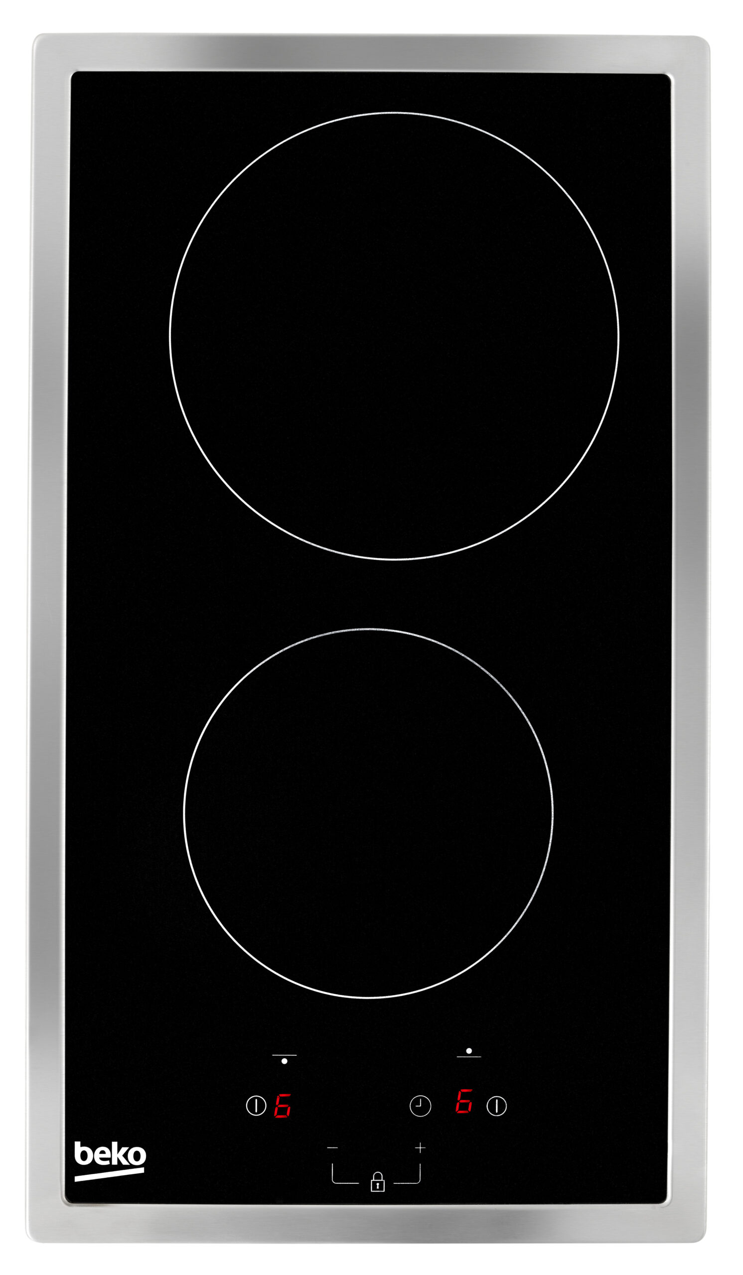 Beko HDMC32400TX kookplaat Roestvrijstaal Ingebouwd 30 cm Keramisch 2 zone(s)