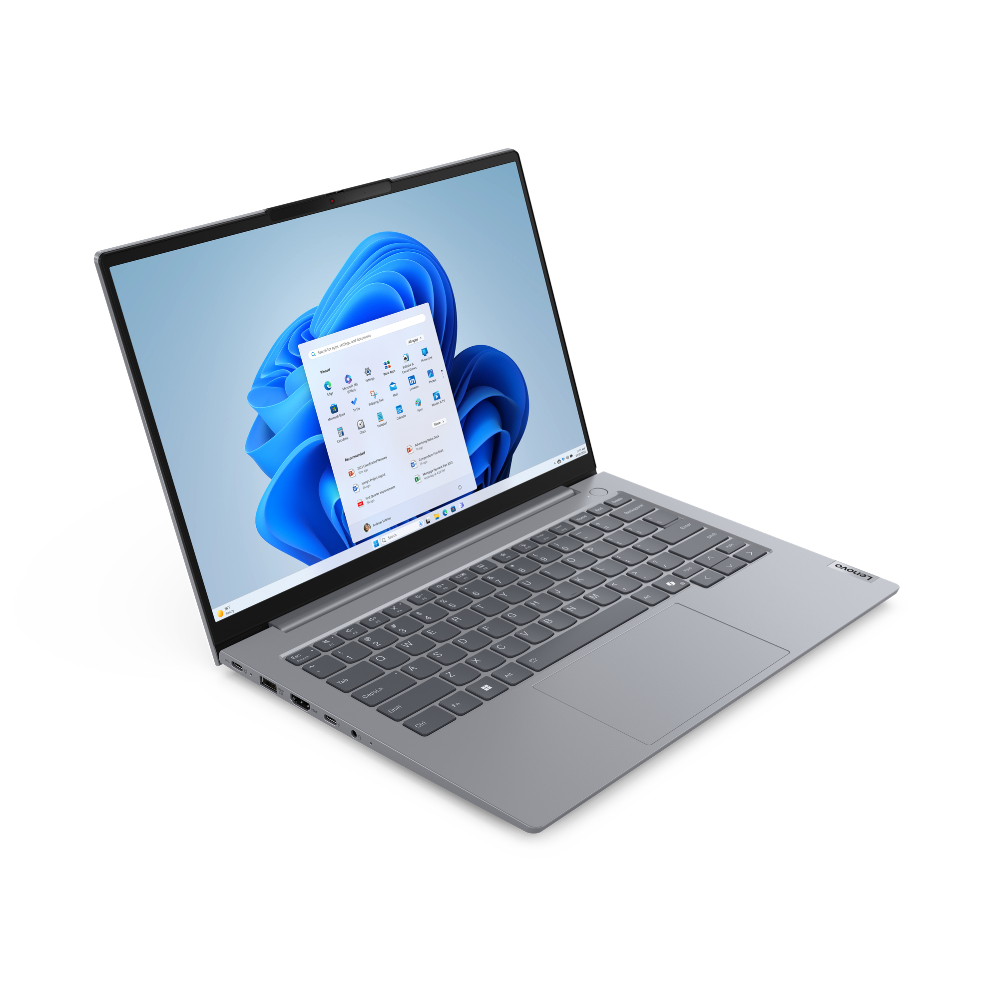 ThinkBook 14 G7 IML - 14 inch - Intel Core Ultra 5 125U - 16GB RAM - 512GB SSD - Windows 11 Pro - QWERTZ DE - Afbeelding 2