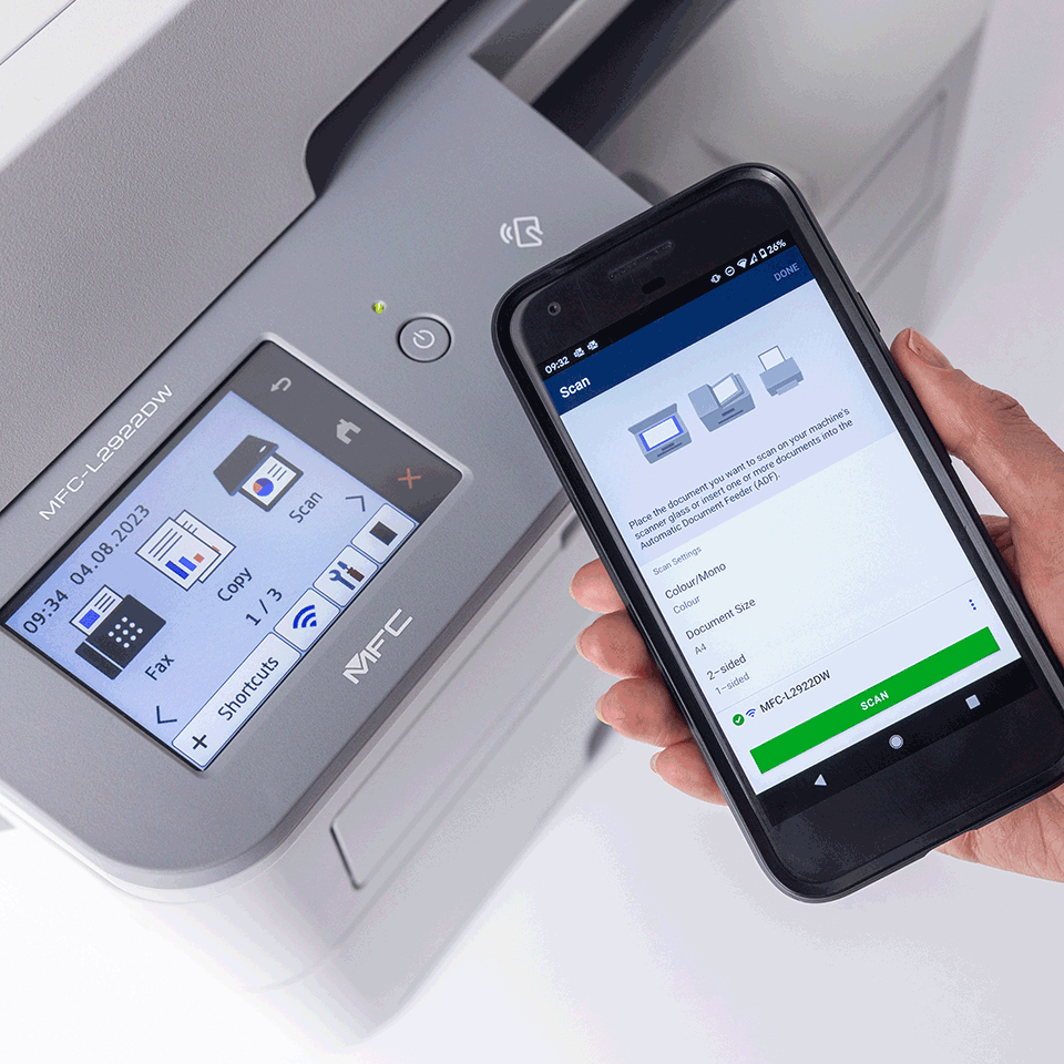 Brother MFC-L2922DW multifunctionele printer Laser A4 1200 x 1200 DPI 34 ppm Wifi - Afbeelding 5