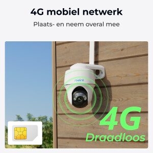 Reolink Go Series Go-serie G430 - 5MP buitenbatterijcamera, 4G LTE-netwerk, detectie van personen/voertuigen/dieren, 355° pan en 140° kantelen