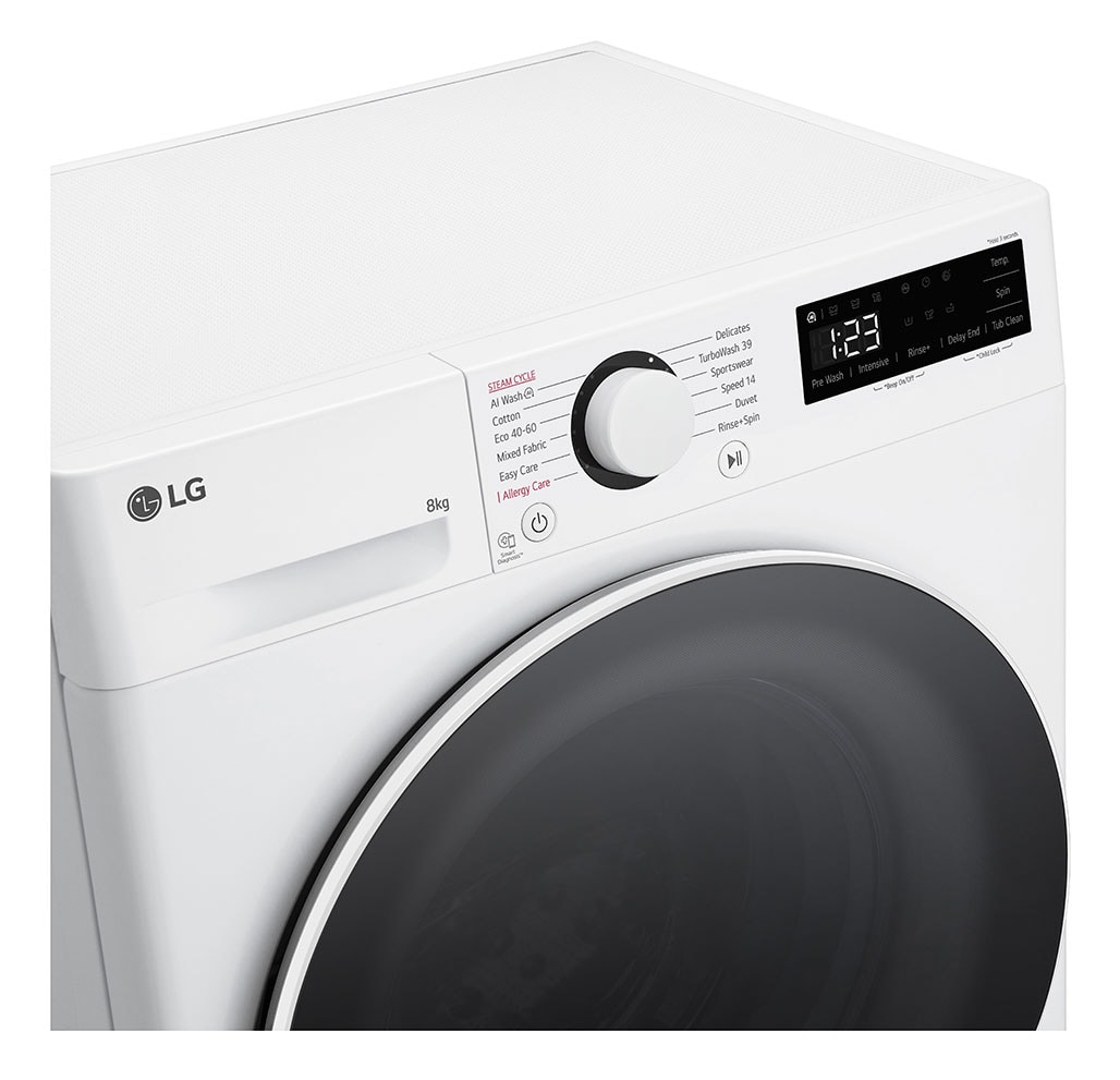 LG F2WR508S0W wasmachine Voorbelading 8 kg 1200 RPM Zwart, Wit - Afbeelding 5