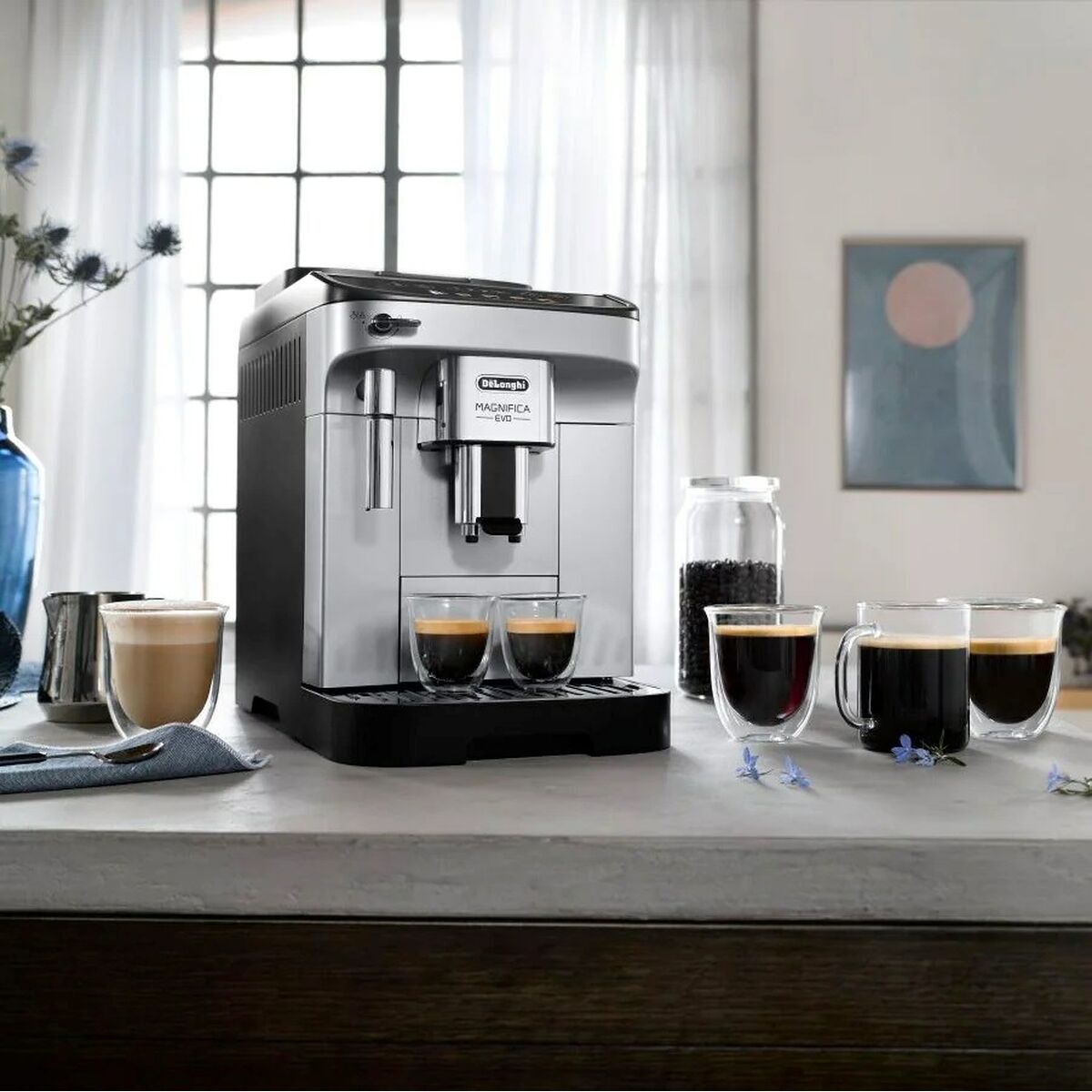 Volautomatische Espressomachine DeLonghi ECAM 290.31.SB Zilverkleurig 1450 W 15 bar 250 g 2 Koppar 1,8 L - Afbeelding 2