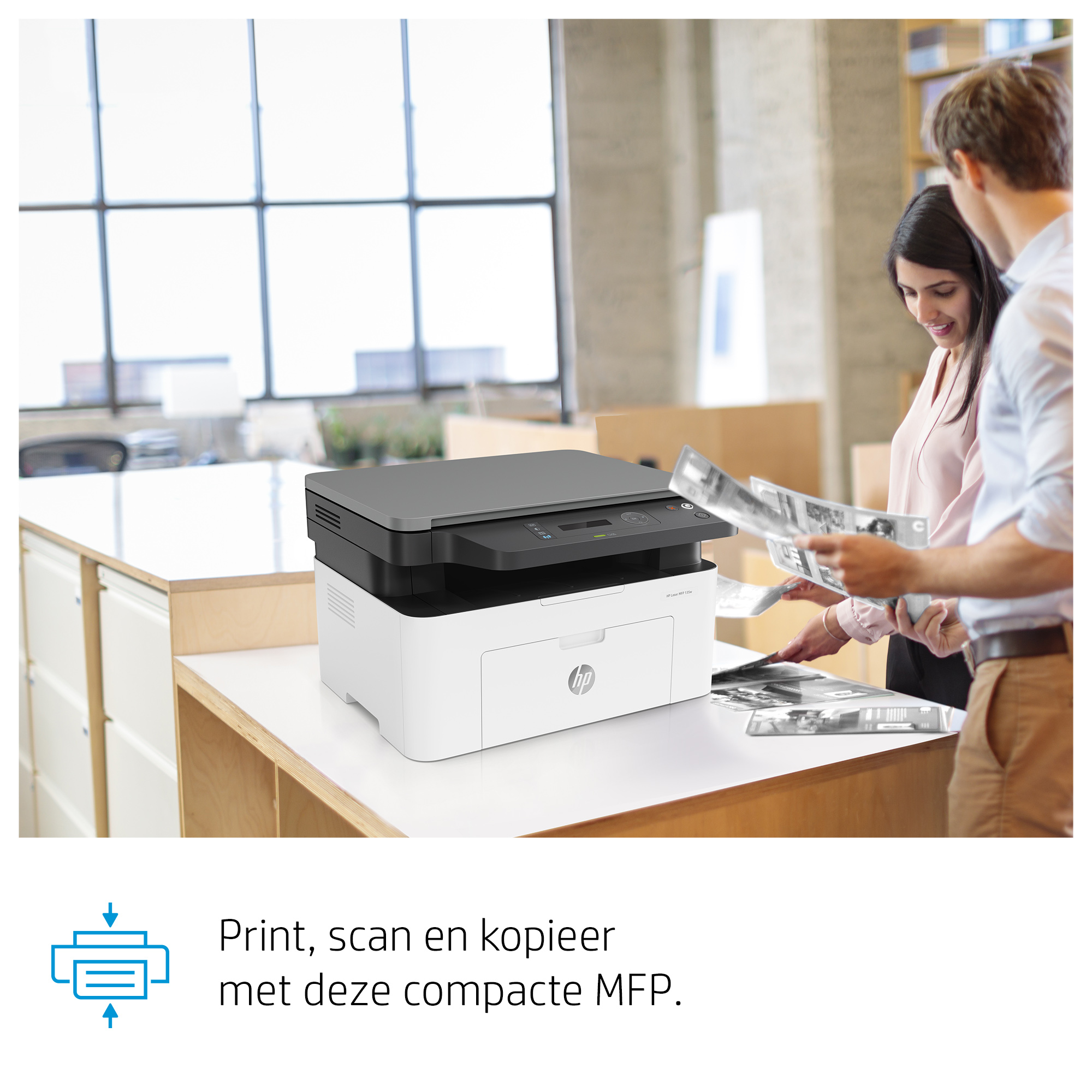 HP Laser MFP 135w, Zwart-wit, Printer voor Kleine en middelgrote ondernemingen, Printen, kopiëren, scannen - Afbeelding 12
