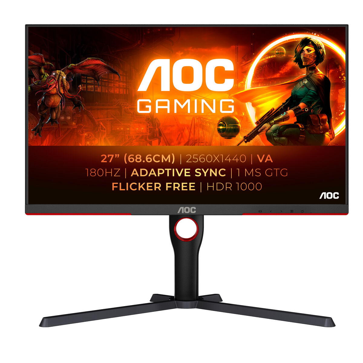 Gaming-Monitor AOC 27" 180 Hz 2K - Afbeelding 2