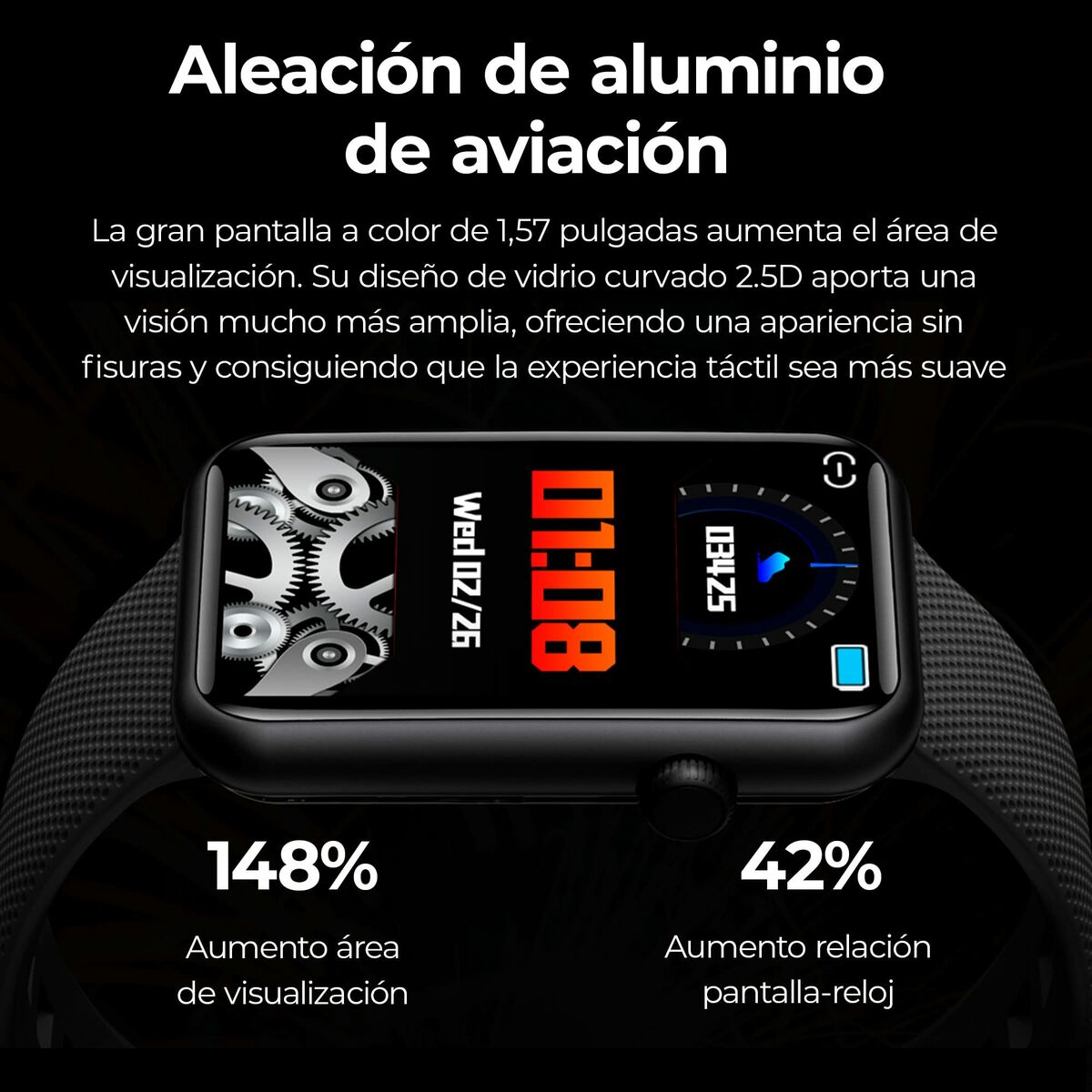 Smartwatch KSIX Tube Grijs - Afbeelding 8