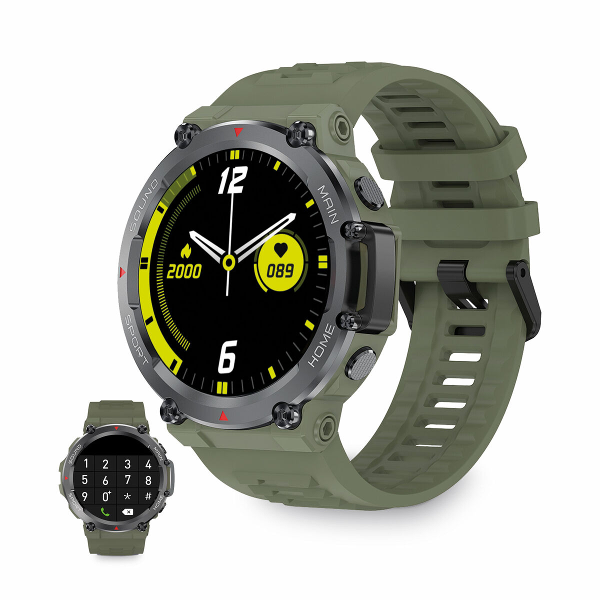 Smartwatch KSIX Oslo 1,5" Bluetooth 5.0 270 mAh Groen