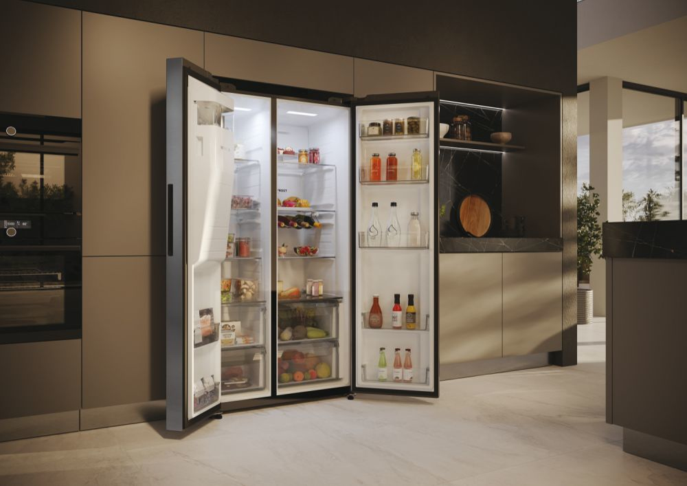 Haier SBS 90 Serie 5 HSW59F18EIMM amerikaanse koelkast Vrijstaand 601 l E Platina, Roestvrijstaal - Afbeelding 24