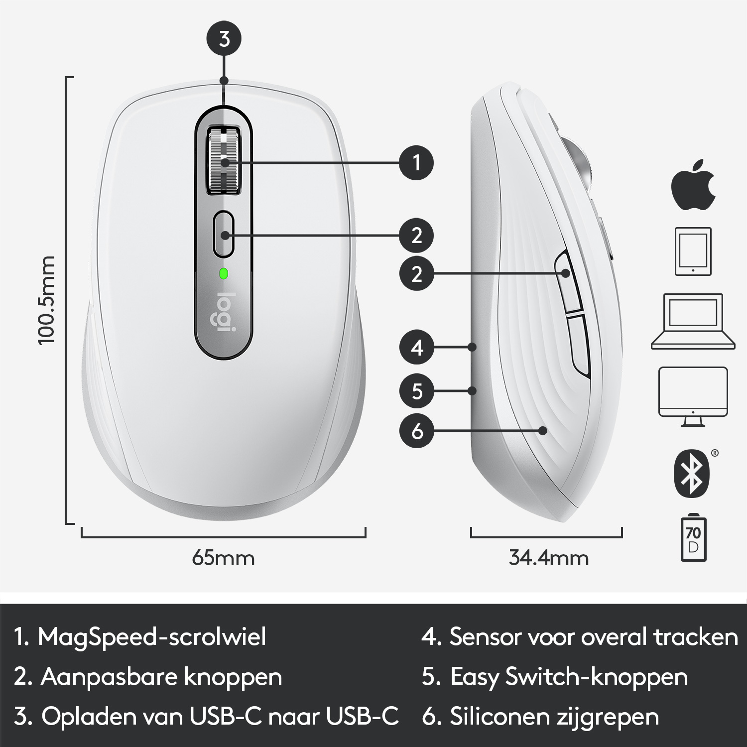 Logitech MX Anywhere 3 voor Mac Compact - Afbeelding 5