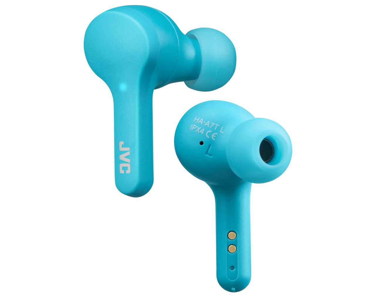 JVC HA-A7T-AN Headset True Wireless Stereo (TWS) In-ear Oproepen/muziek Micro-USB Bluetooth Blauw