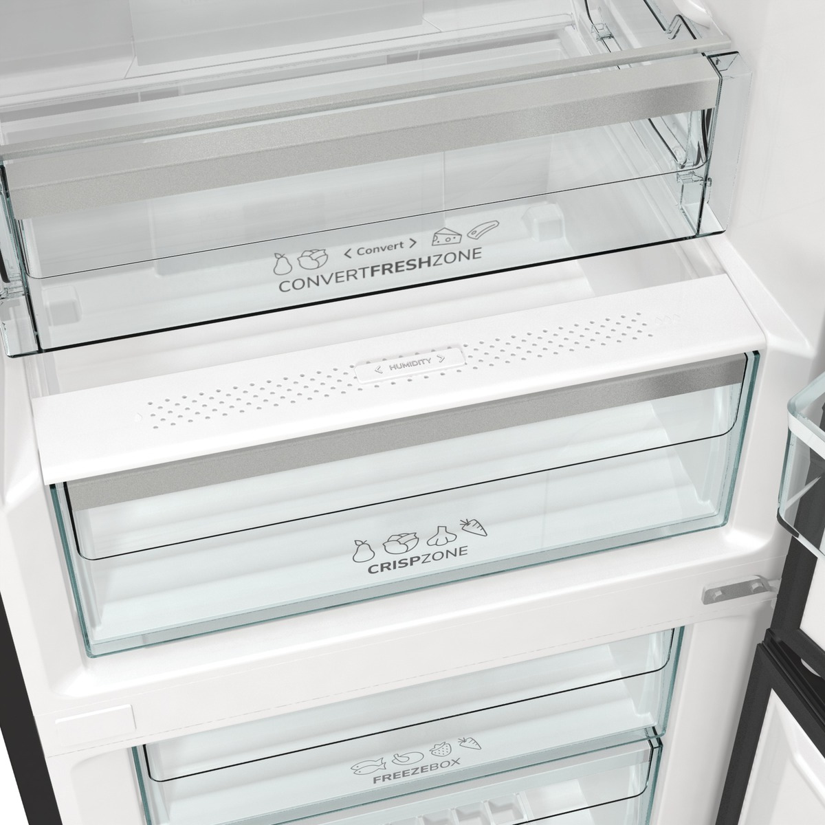 Gorenje NRK6192ABK4 koel-vriescombinatie Vrijstaand 302 l E Zwart - Afbeelding 16