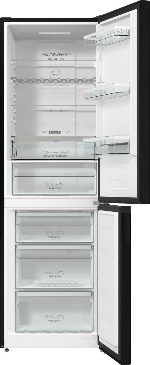 Gorenje NRK6192ABK4 koel-vriescombinatie Vrijstaand 302 l E Zwart - Afbeelding 4