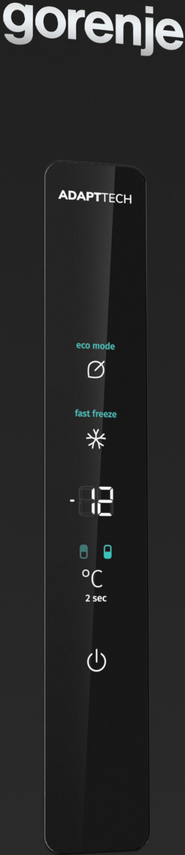 Gorenje NRK6192ABK4 koel-vriescombinatie Vrijstaand 302 l E Zwart - Afbeelding 10
