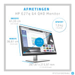 E27q G4 QHD - 27 inch - Quad HD IPS LED Monitor - 2560x1440 - Pivot / HAS