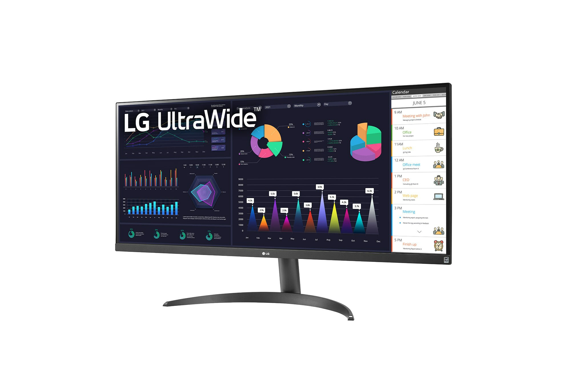 WQ500 - 32 inch - UltraWide Full HD IPS LED Monitor - 2560x1080 - Afbeelding 2