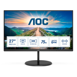 AOC V4 Q27V4EA LED display 68,6 cm (27") 2560 x 1440 Pixels 2K Ultra HD Zwart