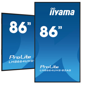 iiyama LH8664UHS-B2AG beeldkrant Digitale signage flatscreen 2,18 m (86") Wifi 500 cd/m² 4K Ultra HD Zwart Type processor Android 24/7