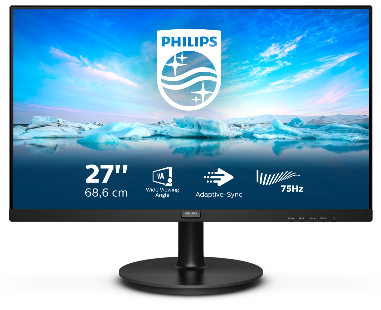 Philips V Line 272V8LA/00 computer monitor 68,6 cm (27") 1920 x 1080 Pixels Full HD LED Zwart - Afbeelding 2