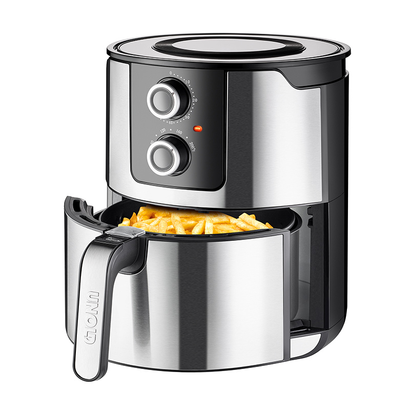 Unold 58655 friteuse Dubbel 5 l 1400 W Heteluchtfriteuse Zwart, Roestvrijstaal - Afbeelding 4