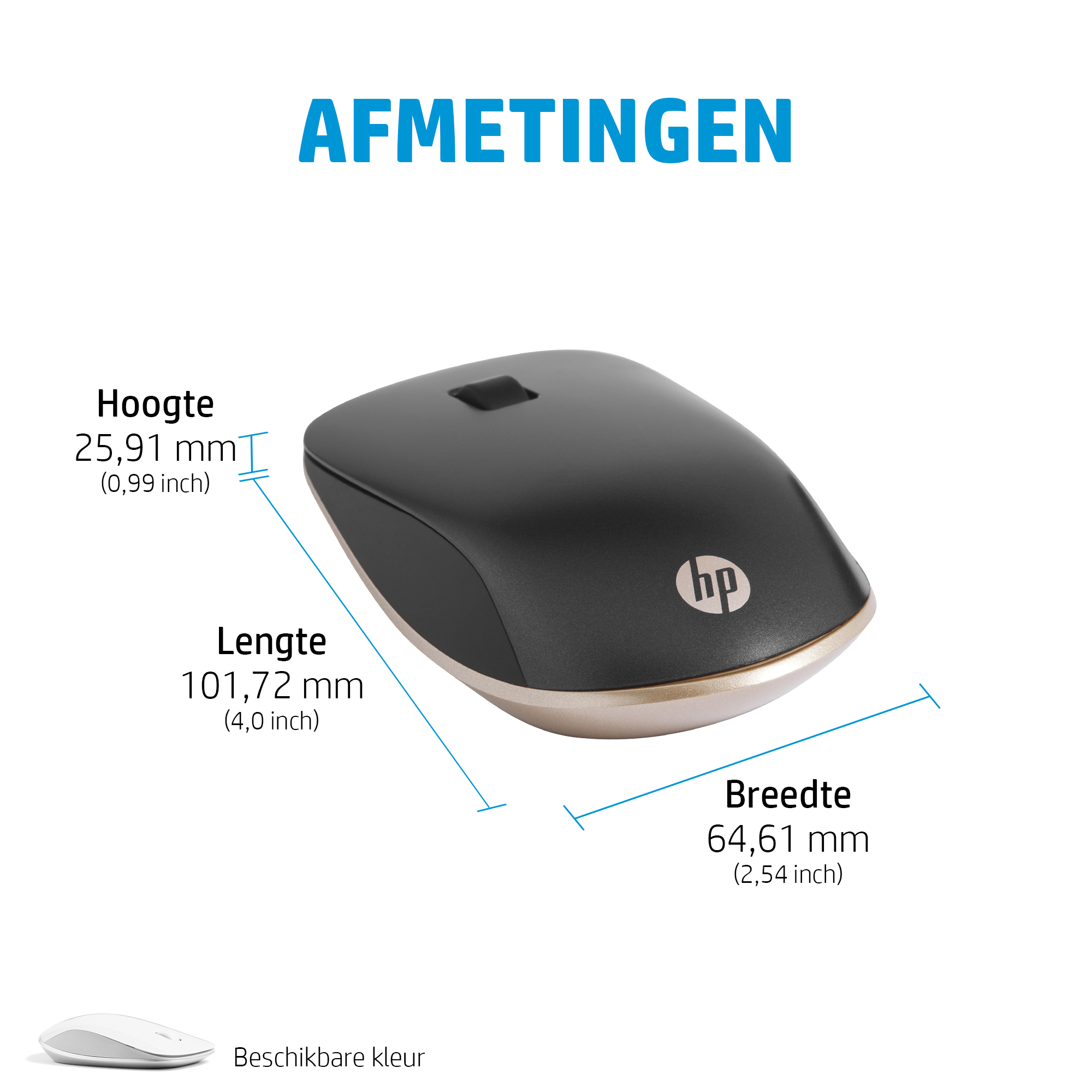 HP 410 Slim witte Bluetooth-muis - Afbeelding 4