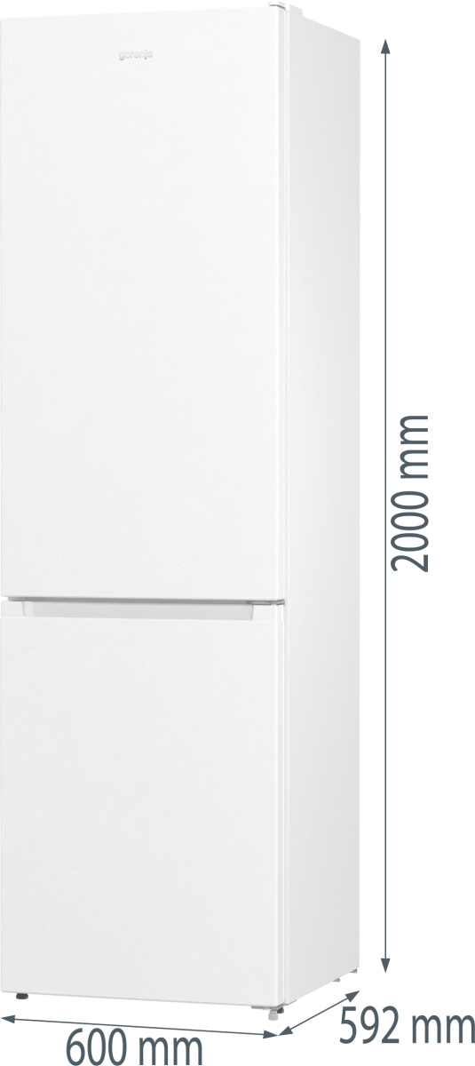 Gorenje NRK6202EW4 koel-vriescombinatie Vrijstaand 331 l E Wit - Afbeelding 11