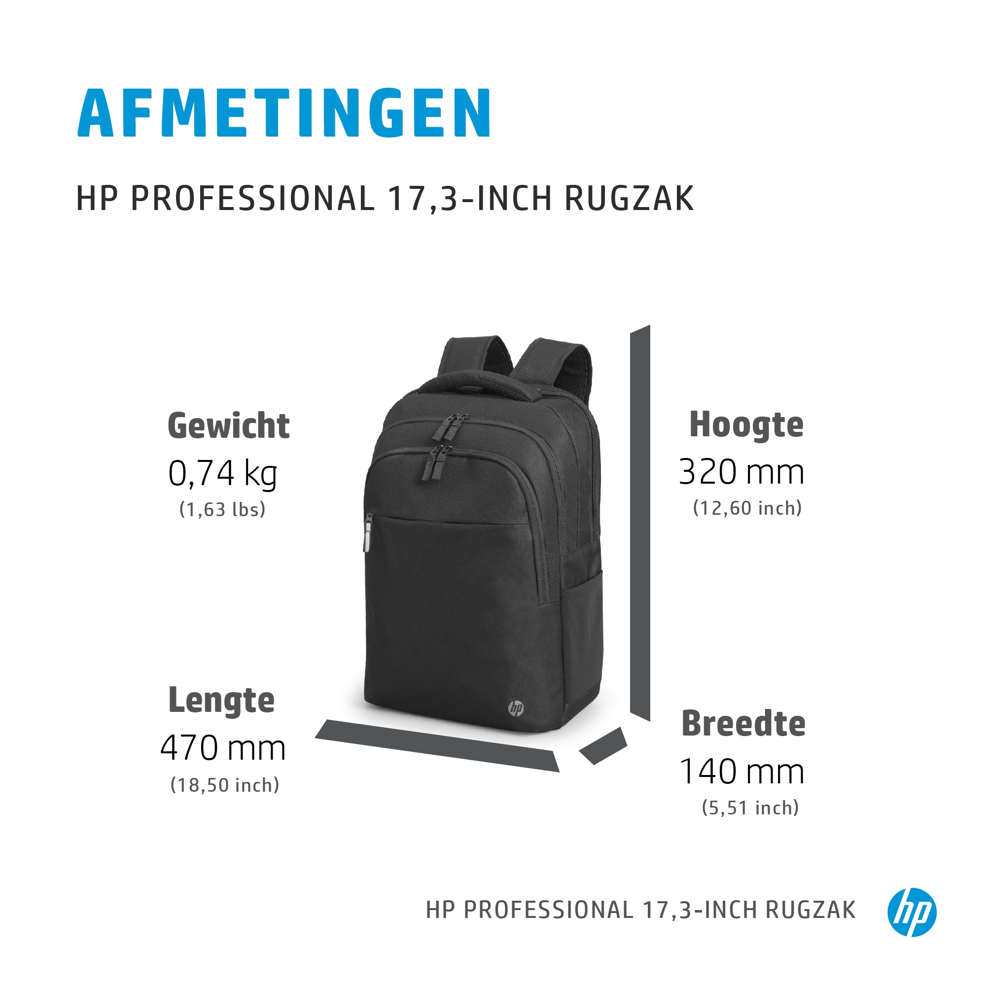 HP Professional 17,3-inch rugzak