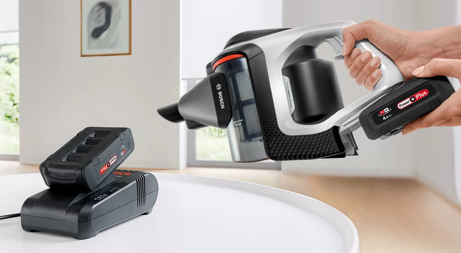 Bosch Serie 8 BCS8224WA handstofzuiger Zwart, Rood, Staal Zakloos - Afbeelding 4