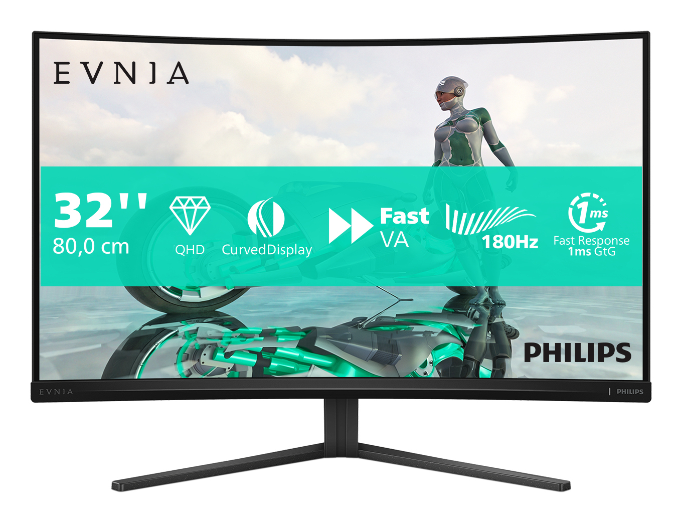 Philips Evnia 32M2C3500L/00 computer monitor 80 cm (31.5") 2560 x 1440 Pixels Quad HD LCD Zwart - Afbeelding 8