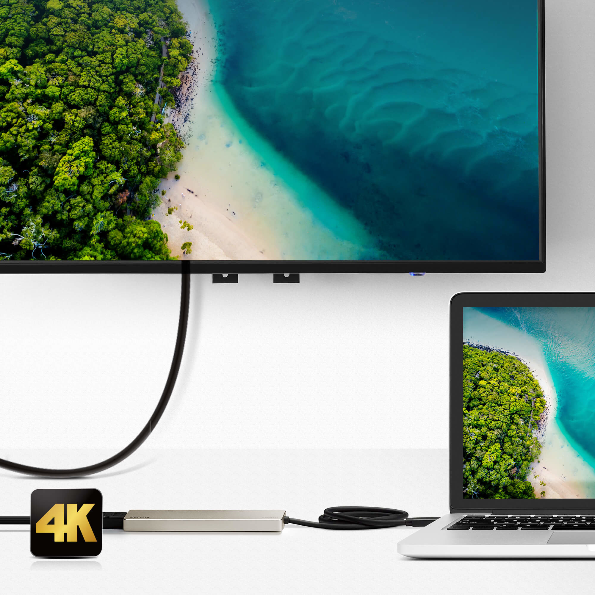 ATEN USB-C Mini Dock met meerdere poorten en stroomdoorvoer - Afbeelding 6