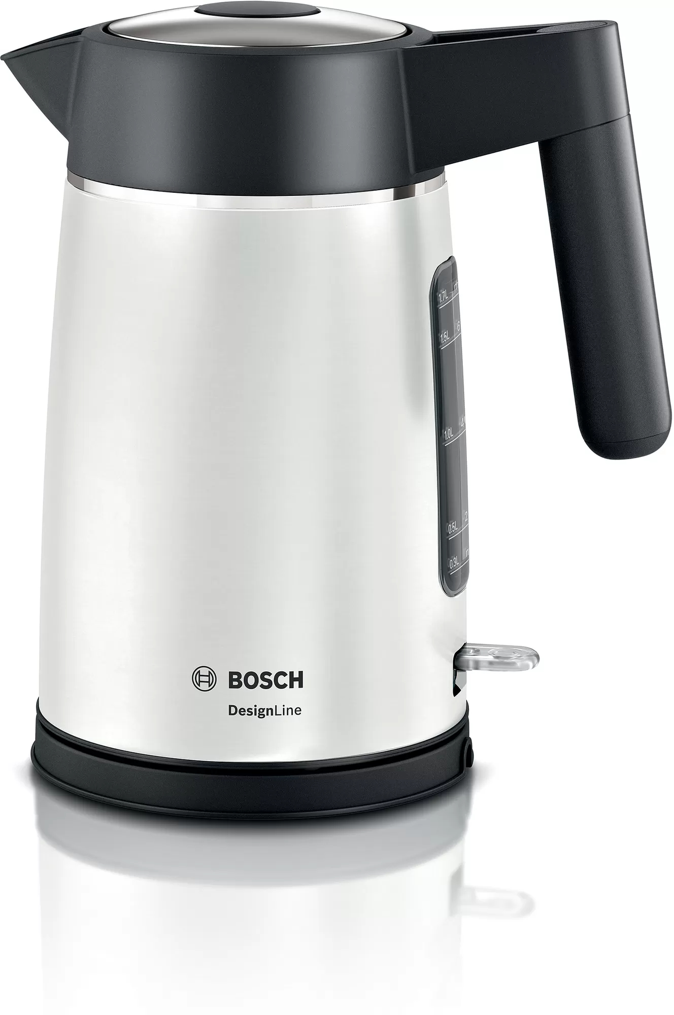 Bosch DesignLine waterkoker 1,7 l 2400 W Zwart, Zilver - Afbeelding 2