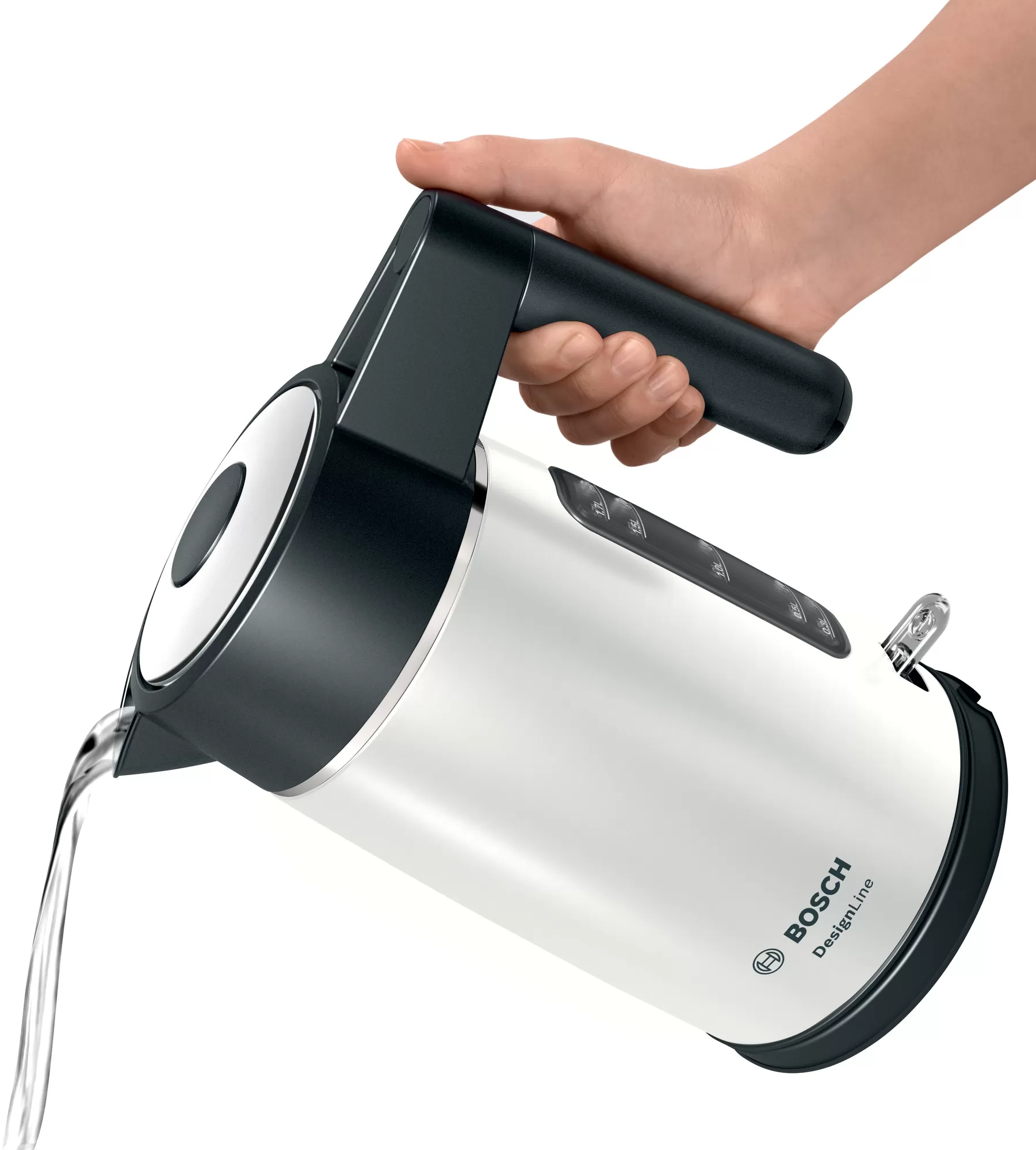 Bosch DesignLine waterkoker 1,7 l 2400 W Zwart, Zilver - Afbeelding 10