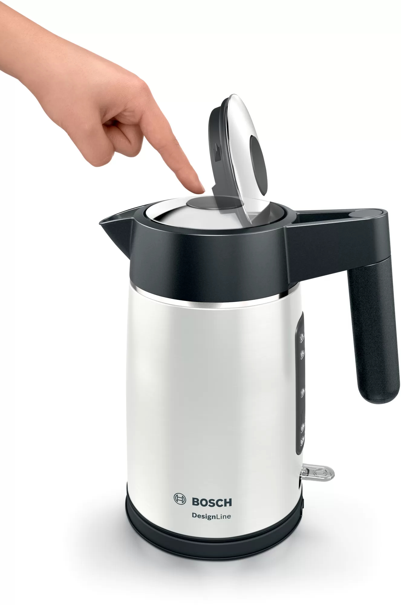 Bosch DesignLine waterkoker 1,7 l 2400 W Zwart, Zilver - Afbeelding 8