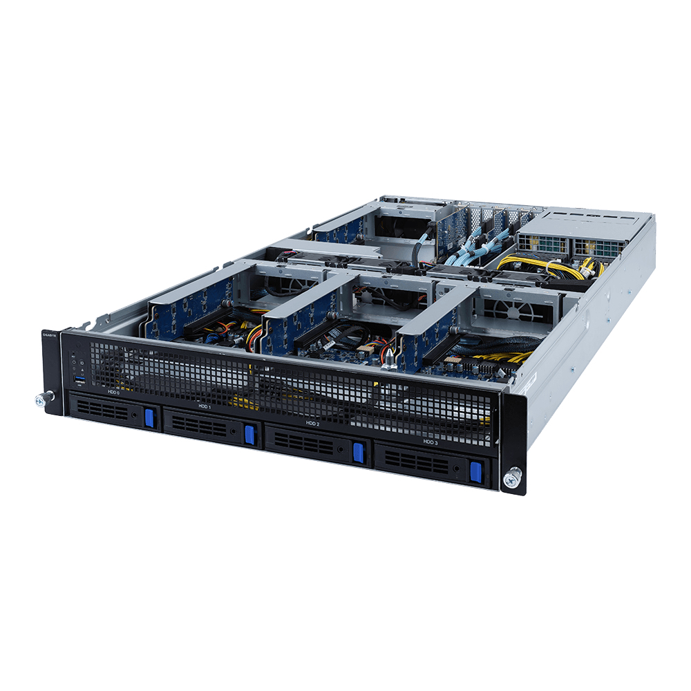 GIGABYTE G242-P31 LGA 4926 Rack (2U) Zwart, Grijs