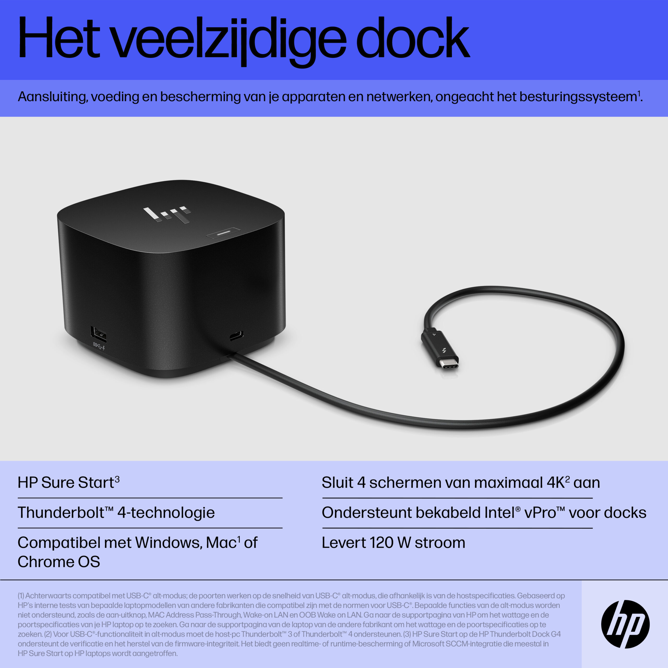 HP Thunderbolt Dock 120 watt G4 - Afbeelding 8