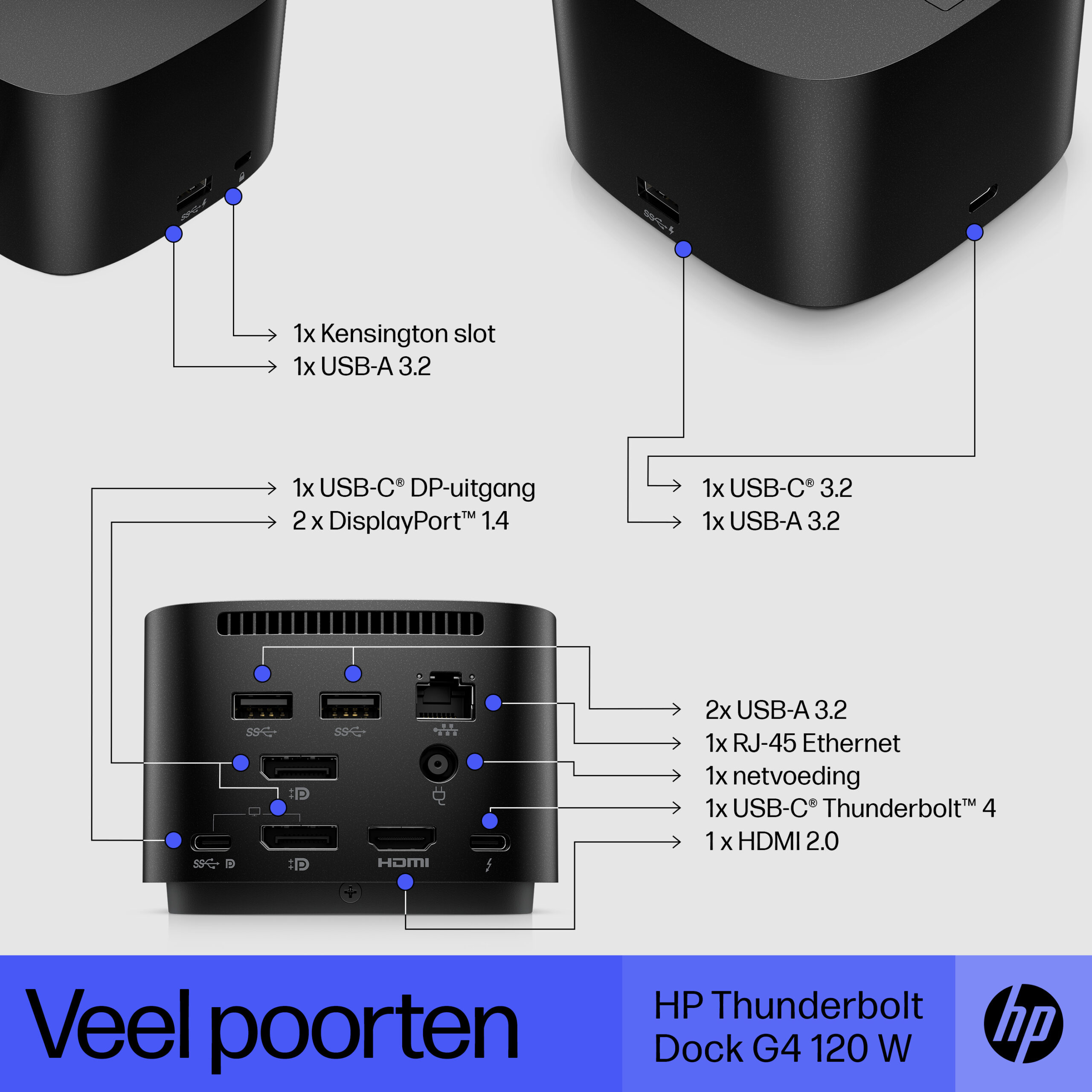 HP Thunderbolt Dock 120 watt G4 - Afbeelding 5