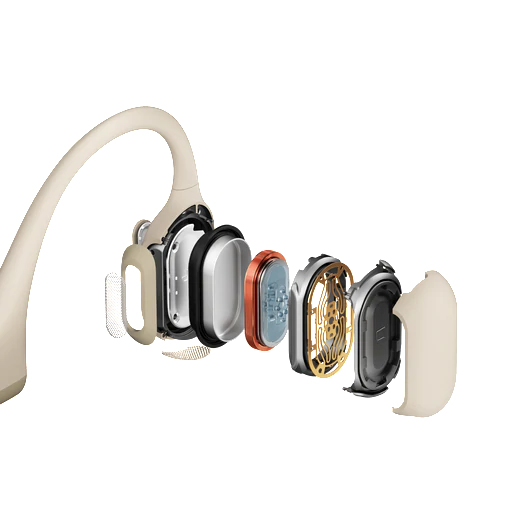 SHOKZ OpenRun Pro Headset Draadloos Neckband Oproepen/muziek Bluetooth Beige - Afbeelding 4