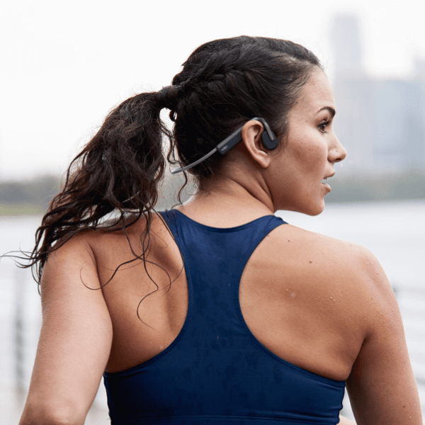 SHOKZ OpenMove Hoofdtelefoons Draadloos Neckband Sporten Bluetooth Grijs - Afbeelding 5